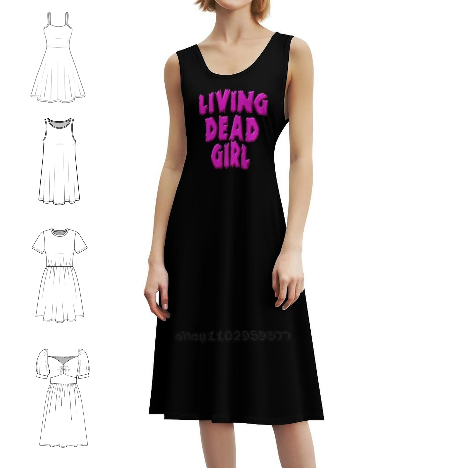

Living Dead Girl Boho Chic Dress Элегантное модное пляжное платье для свадебной вечеринки Horror Rob Zombie Girl Goth Living Dead Female