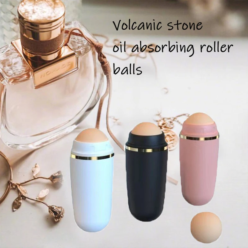 Portable Household Pores Reduce Tool Oil Removal Beauty Stick  Volcanic Stone Oil-Absorbing Ball Facial Oil Cleansing Massager