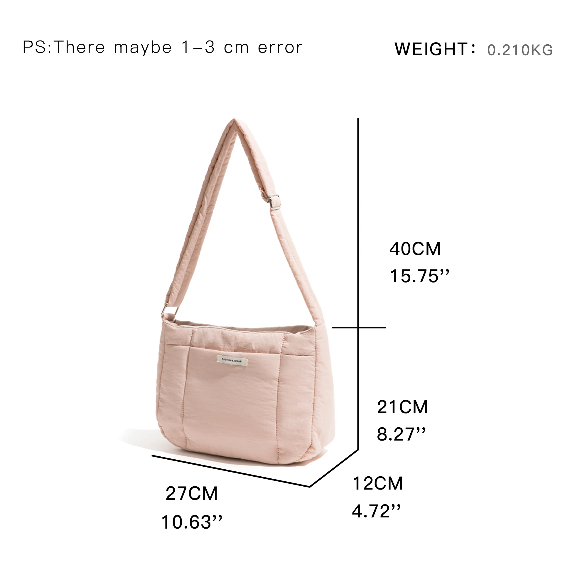 MABULA Autumn Quilted Female Messenger Bag Adjustable Strap Cotton Down Padding Shoulder Purse Lightweight Women Solid Handbag