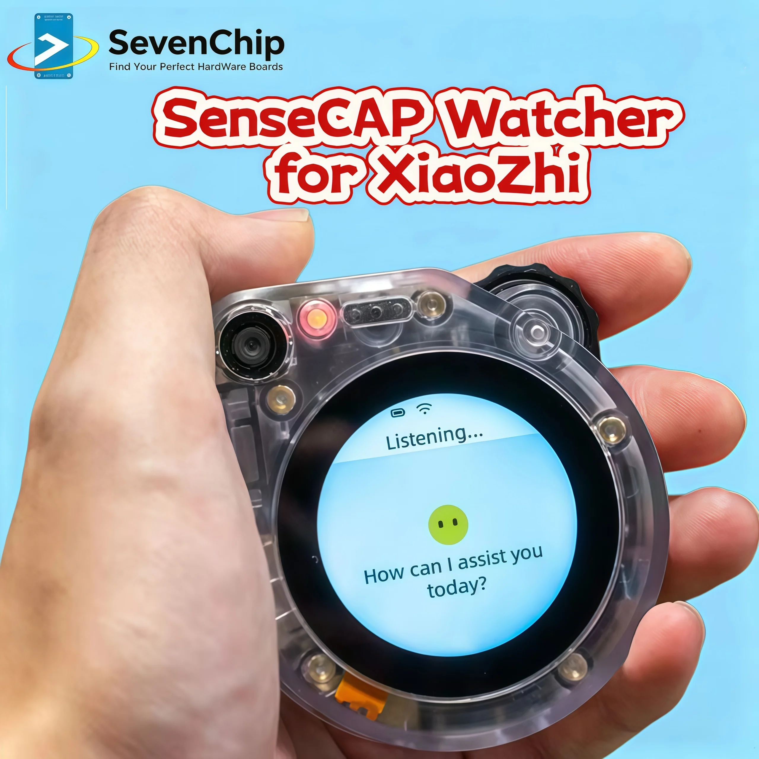 SenseCAP Watcher for XiaoZhi,Voice Control,Emotional communication,Multilingual Support.Featuring VisualRecognition MCP ESP32-S3