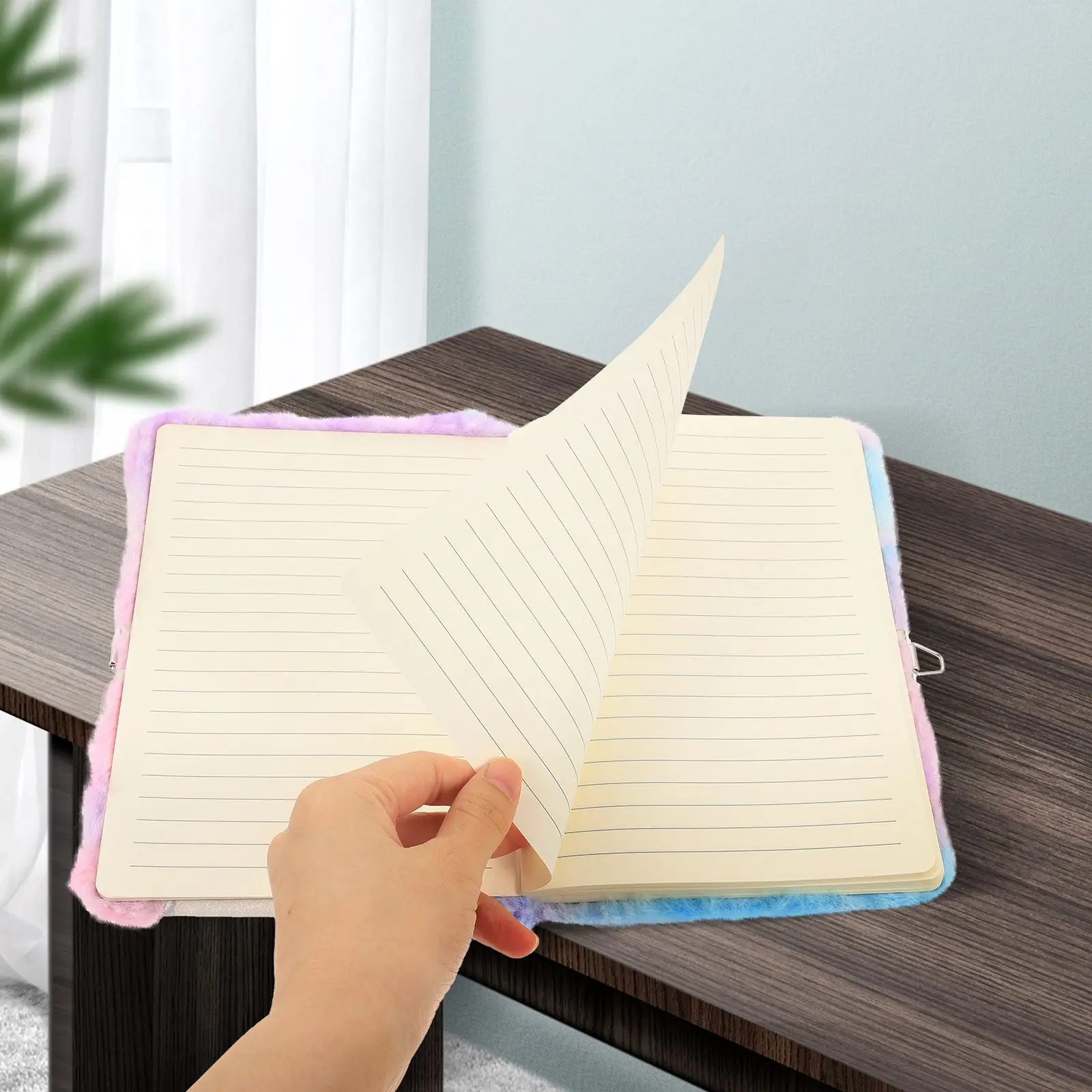 Plush Notebook Lock Adorable Writing Notebooks Girl Gifts Cartoon Plush Cover Diaries Student Travel Office Use