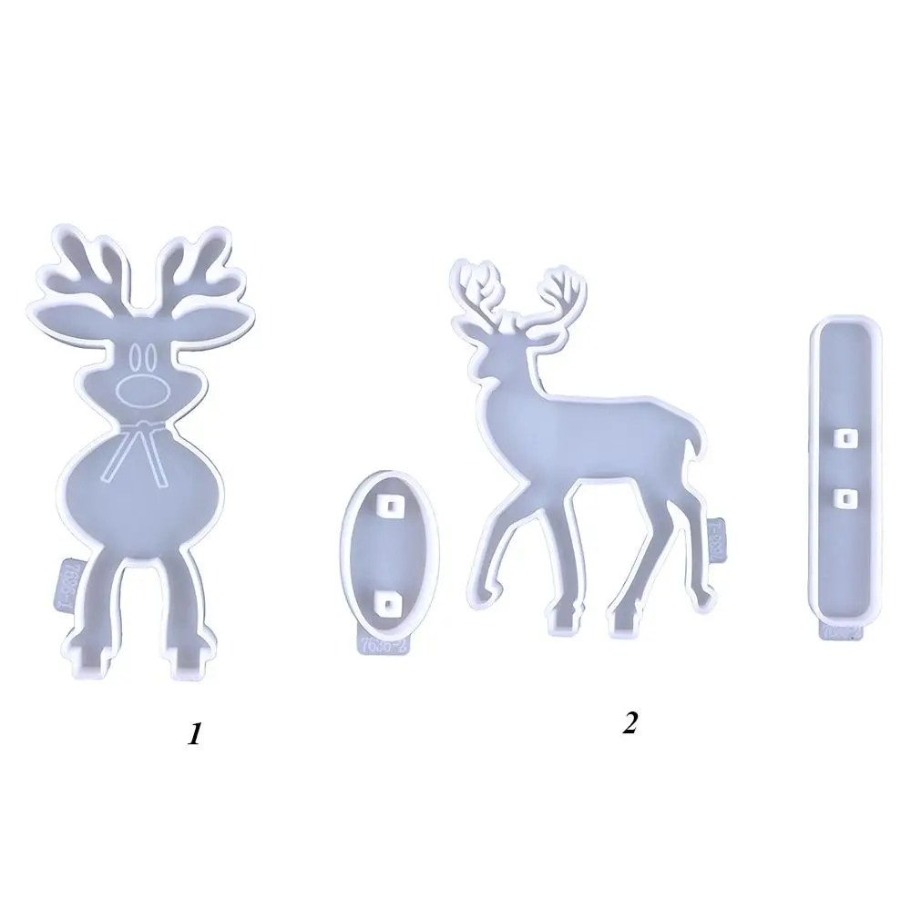 Feito à mão diy artesanato ornamento de mesa moldes de resina molde de fundição natal veados elk molde de silicone