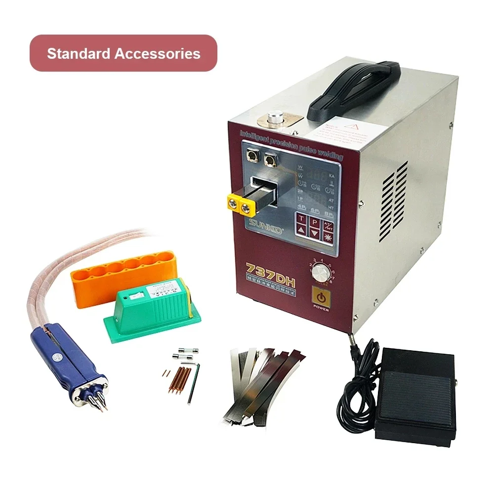 SUNKKO 737DH Spot Welding Machine 4.3KW High Power 18650 Spot Welder Battery Welding Nickel strip Hand-held Pulse Touch Welder