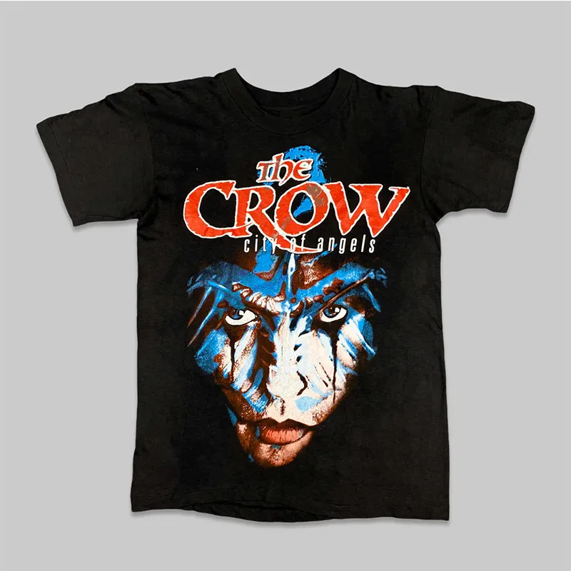 Irish Celtic Folk Metal Band Cruachan The Crow's American-style Cotton Short-sleeved T-shirt with A Crow Pattern