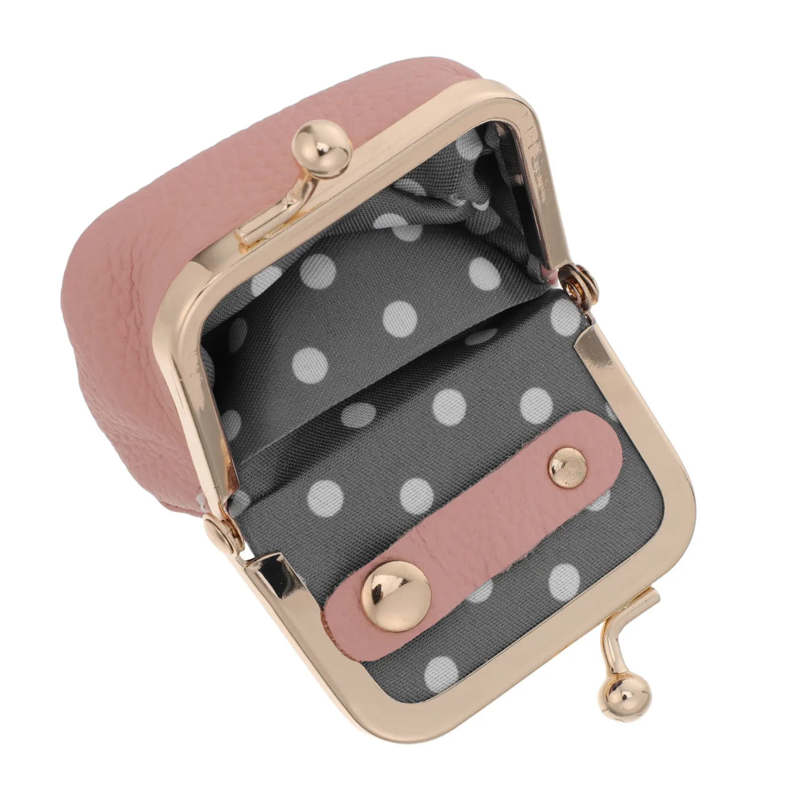 

Mini Vintage Portable Coin Purse Jewelry Box Pink Compact Travel Organizer for Necklaces Rings Earrings Bracelets