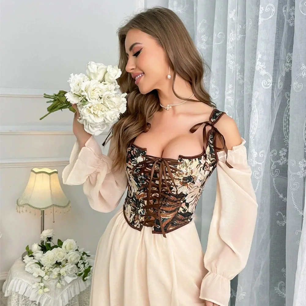 

Sexy Lolita Corset Shaper Ladies Slimming Bandage Corsets Underbust Bustier Top Women Lingerie Elegant Streetwear Clothes Blusas