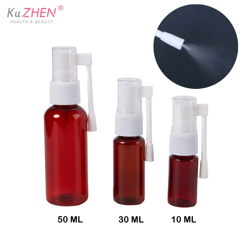 5Pc 10/50ML Plastic Nasal Spray Bottle 360Degree Rotation Atomizer Refillable Empty Throat Sprayer Pump Snoot Cleaning Container