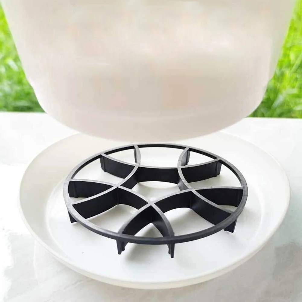 Plant Stand Risers Set of 5 or 10 Black PP Plastic Pot Elevators for Air Circulation and Water Drainage in For Gardens