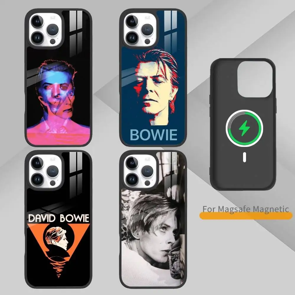 

Singer S-David B-Bowie Phone Case For iPhone 14,16,15,13,17,12,Plus,Pro,Max Magnetic For Magsafe Frosted Cover