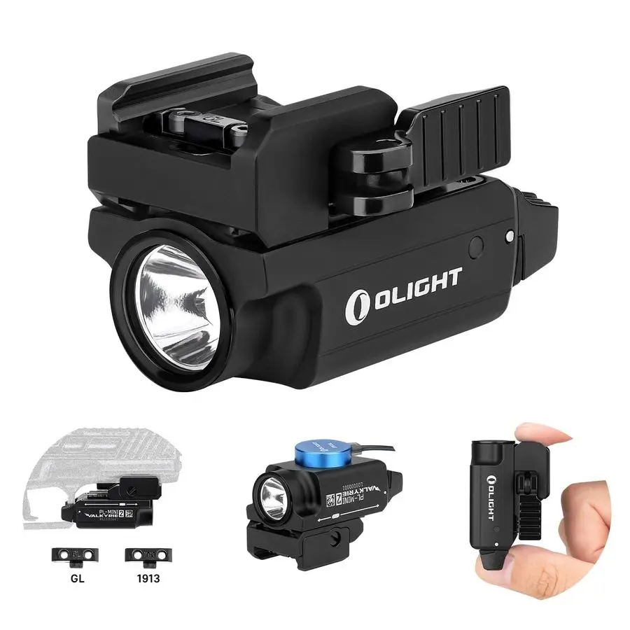 

OLIGHT PLMini 2 Valkyrie 600 Lumens Magnetic USB Rechargeable Compact Weaponlight with Adjustable Rail, High Performance CW LED