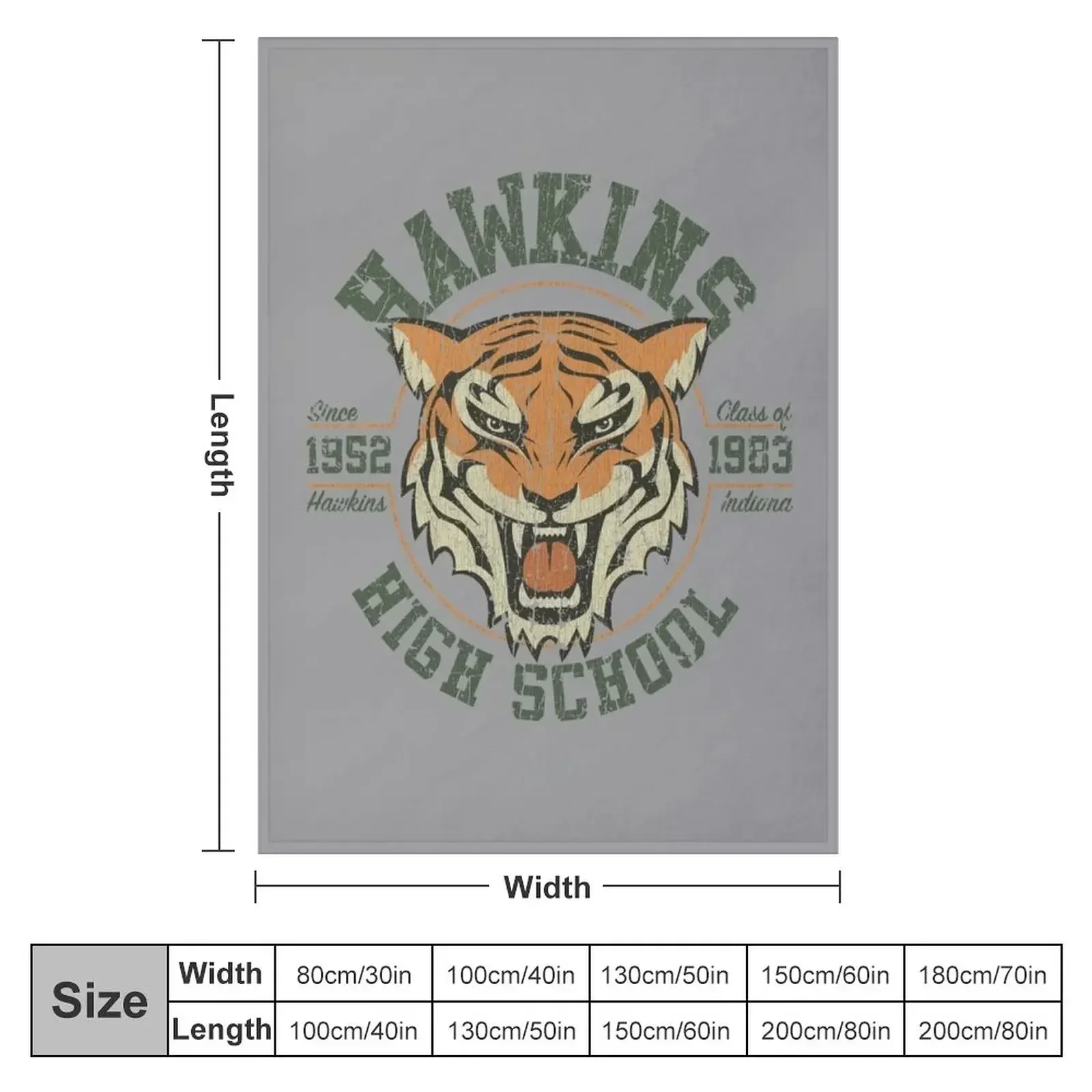 Hawkins High School 1983 Throw Blanket Weighted Sofa Quilt blankets and throws Stuffeds Blankets