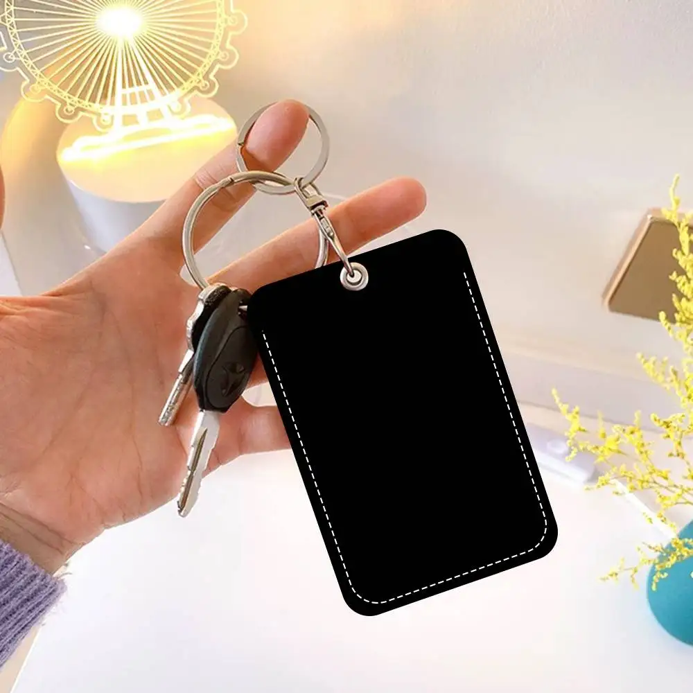 Solid Color Access & Meal Card Holder Keychain Credit ID Bank Card Protective Case Keychain Pendant Fashion