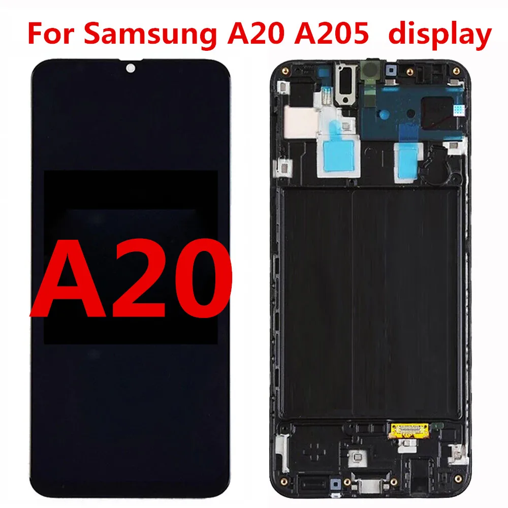 

New 6.4" LCD For Samsung Galaxy A20 A205 SM-A205F LCD Display Screen replacement for Samsung A20 A205 A205F display