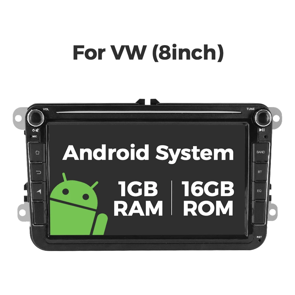 

Mekede 8" Android Car Stereo for Vw Golf 5 6 Passat Polo Touran Tiguan Caddy Carplay Auto Gps Navi Wifi Rds Fm Bt Radio Player