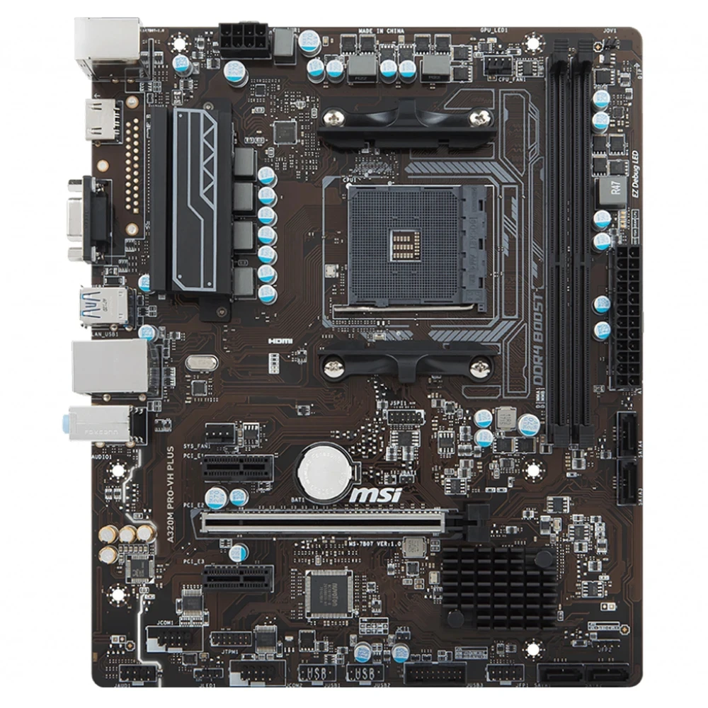 

A320 Motherboard MSI A320M PRO-VH PLUS for Ryzen 7 5700x 5700x3d 5800x3d AM4 Motherboard for Ryzen 5 5600 5600G 5500 3600 5600X