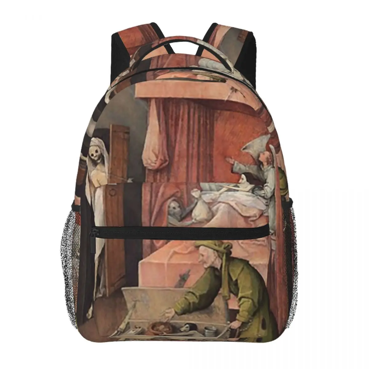 Death And The Miser - Hieronymus Bosch Backpack Student Boys Girls BookBag Children School Bag Shoulder Bags for Men Women