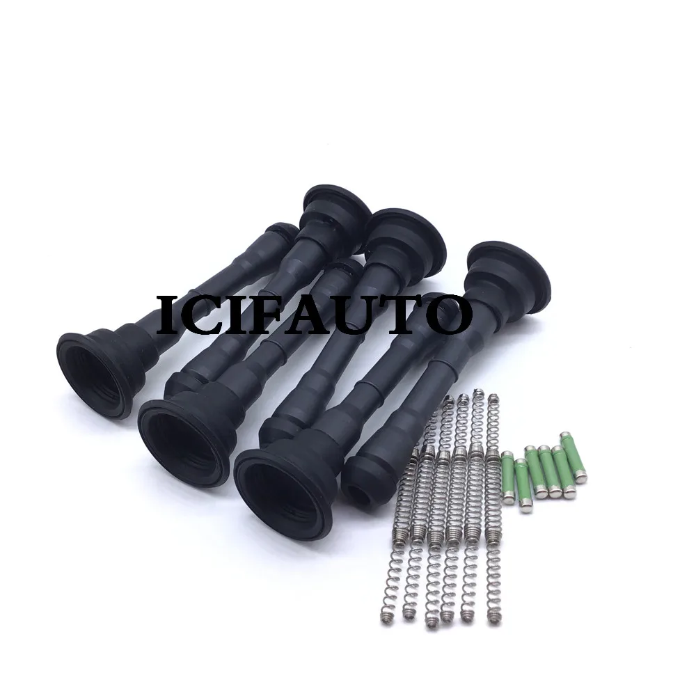 Ignition Coils Rubber Boot Pack With Spring For Nissan Juke 2011 2012 2013 2014 2015 2016 2017 L4 1.6L UF659 22448-1KC0A