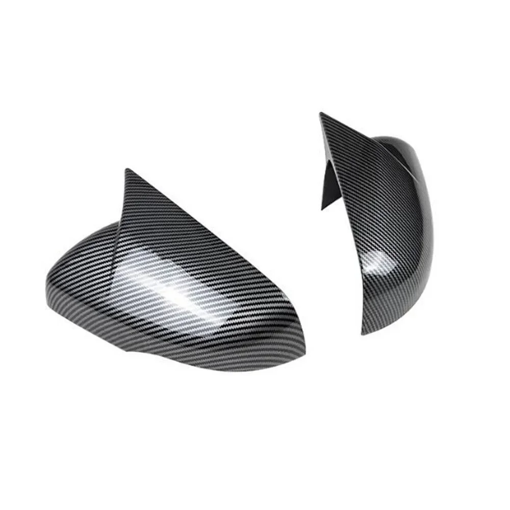 For Ford Edge 2015-2021 Car Sticker Rearview Side Mirror Cover Wing Cap Exterior Door Rear View Case Trim Carbon Fiber Look ABS