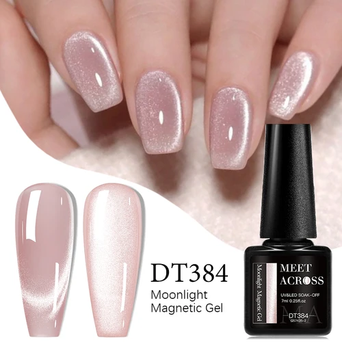 Meet across 7ml gel magnético para gatos de luz de luna brillante esmalte de uñas súper pestañas efecto lámina de color gel ultravioleta de manicura empapado