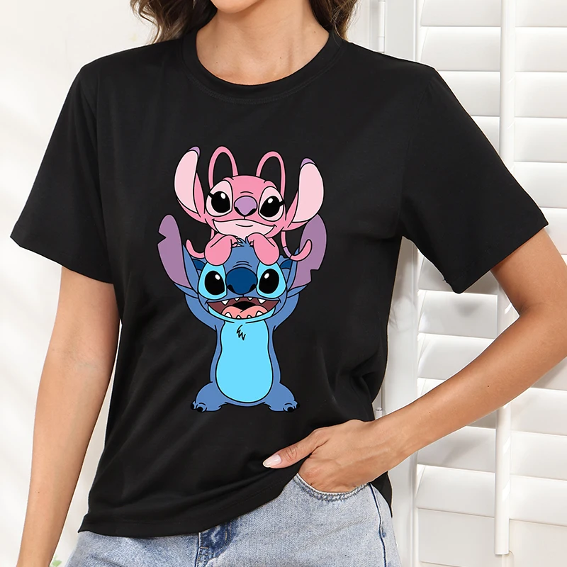 

Disney Women Clothes Minnie Mouse Printed Women T Shirt Y2k Mickey Summer Casual Cartoon Clothing Tees Trends Personality Tops