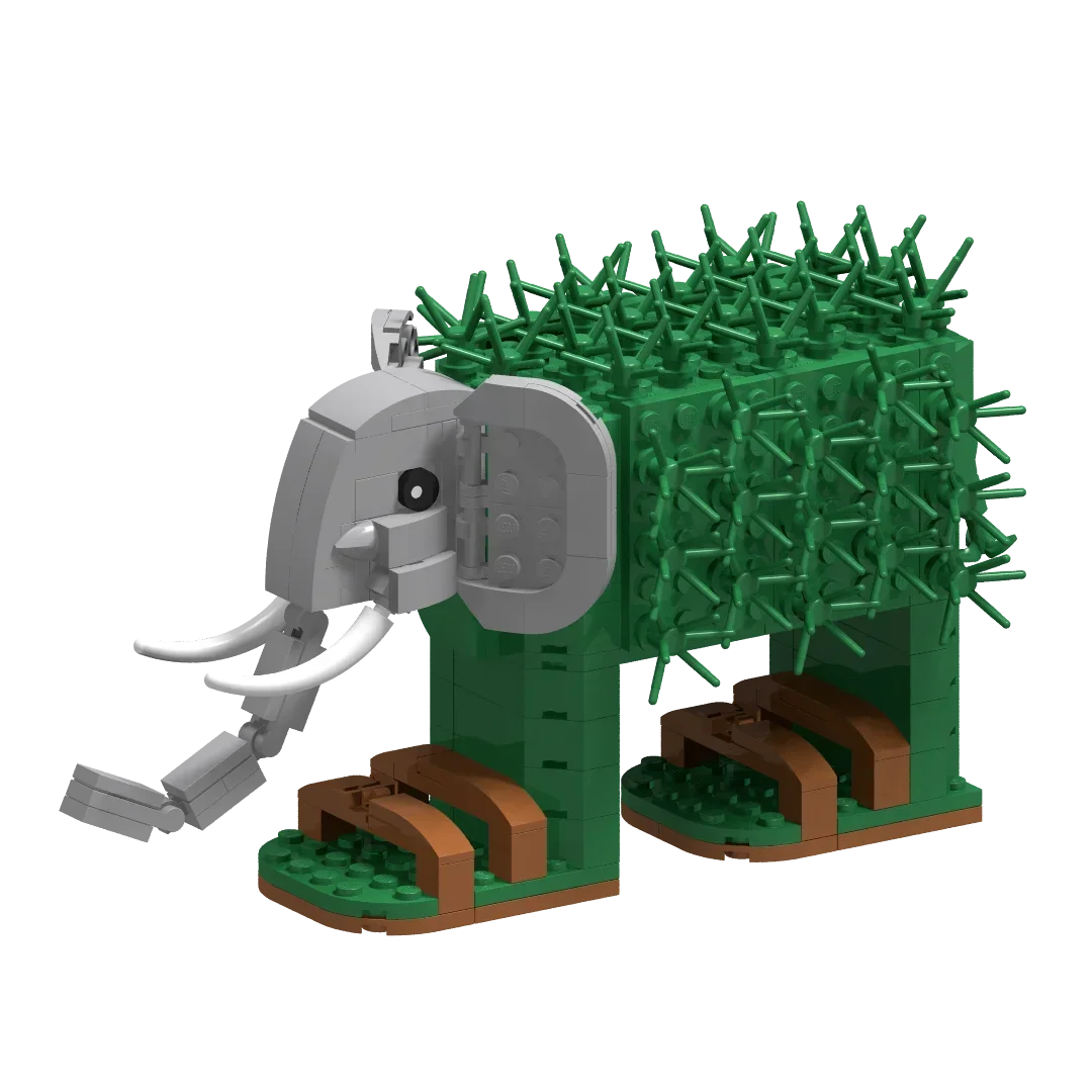 

MOC Brainrot Building Block Model AI Shanhaijing Creative Funny Popular Video Cactus Elephant Assembling Educational Brick Toy