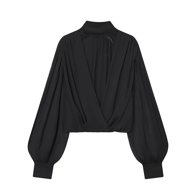 Dames 2026 Nieuw Perspectief Shirts Tops Mode Losse Lange Mouwen Elegante Lente Blouses Chique Jeugd Straat Reizen Blouses Tops