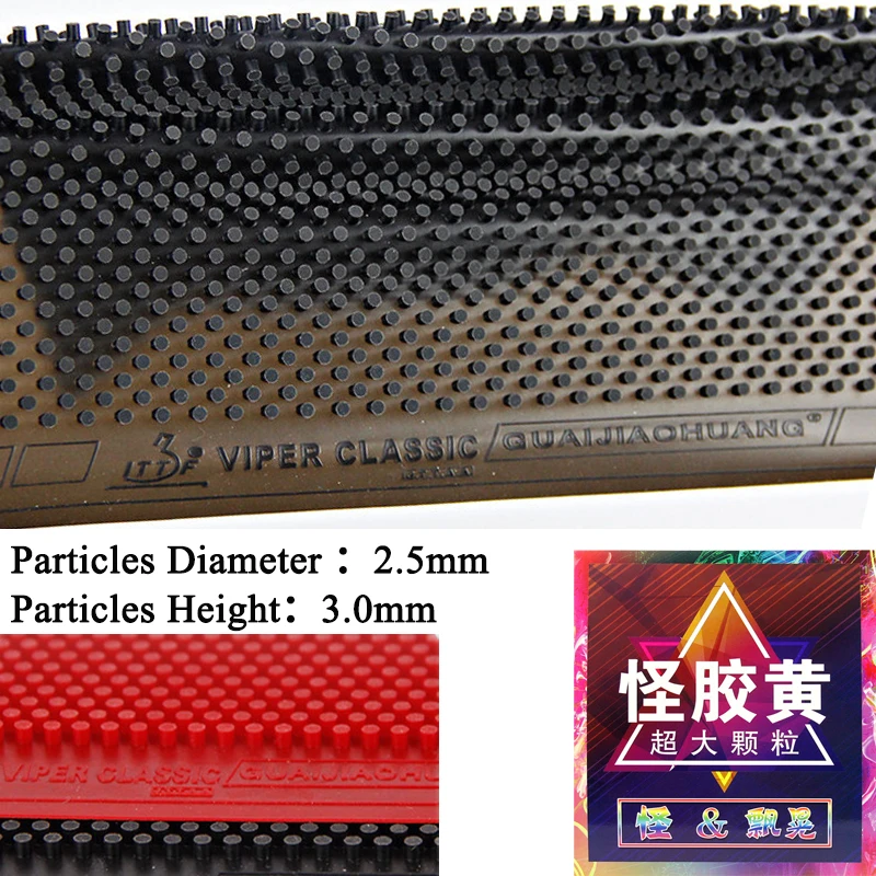 Extra-Large Particles Table Tennis Rubber 3.0mm Height VIPER CLASSIC Long Pips OX Weird Durable Ping Pong Rubber Without Sponge