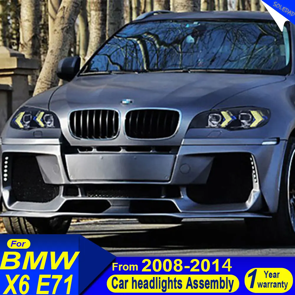 

Car Lights Headlights For BMW X6 E71 2008 2009 2010-2014 X6 LED Projetor Headlamp Daytime Running Light Automotive Accessories
