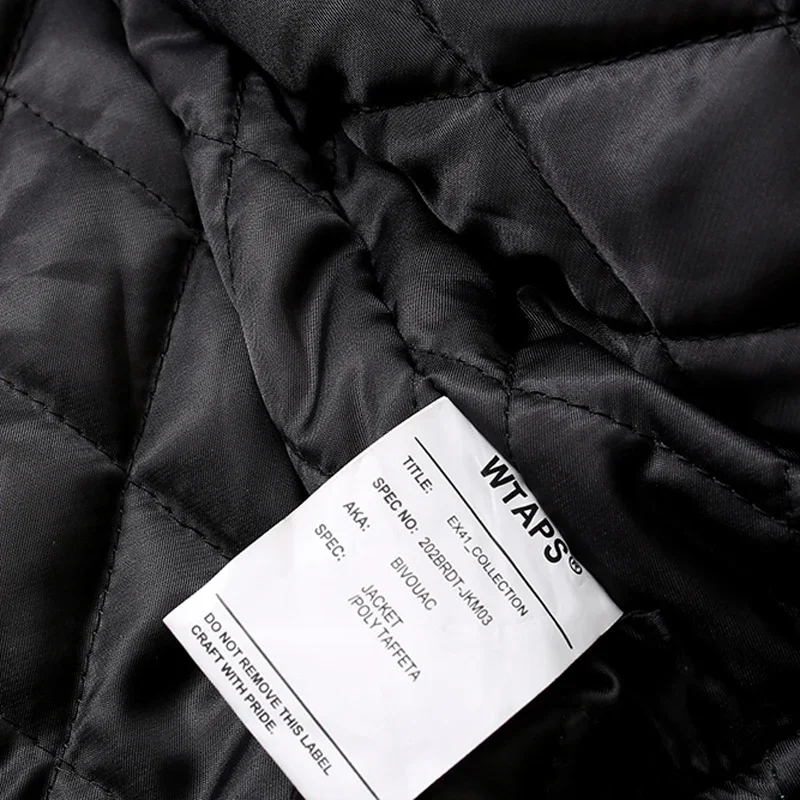 Heavy 24ss High Street WTAPS Leather Jacket High Quality Bone Patchwork Comfort Jacket Men Women Loose Wtaps Coat