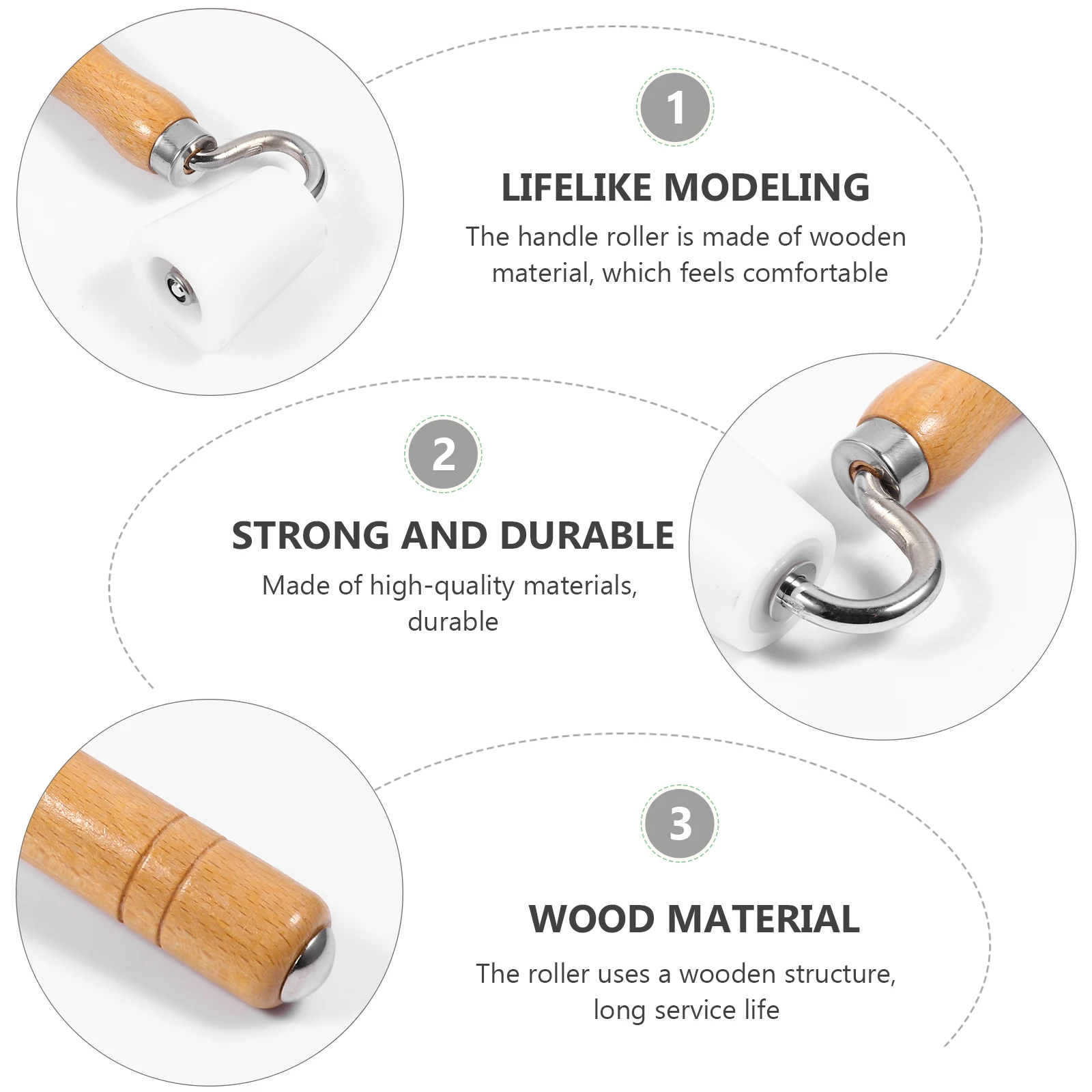 

Wallpaper Rollers Construction Seam Roller Construction Wooden Handle Roller Tool Kit Home Car Decor Safe