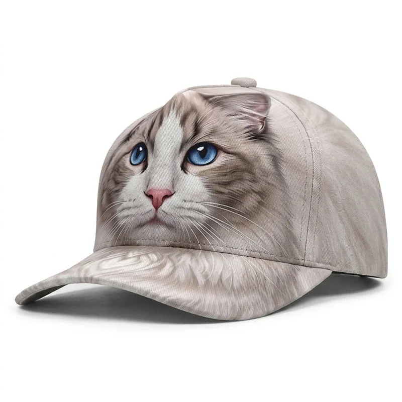 Ragdoll Cat Baseball Caps Cute Pet Lover Gift Hip Hop Hat Trucker Breathable Adjustable Fashion Outdoor Unisex Cat Lover Present