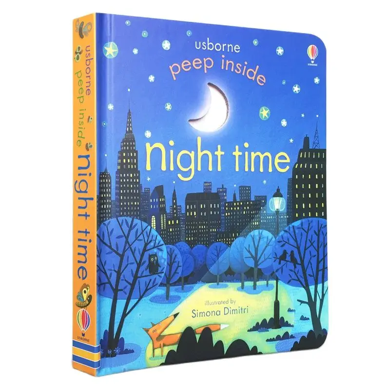 

Peep Inside Night Time Series English Educational 3D Flap Picture Book For Baby Early Childhood Gift Children Reading Books