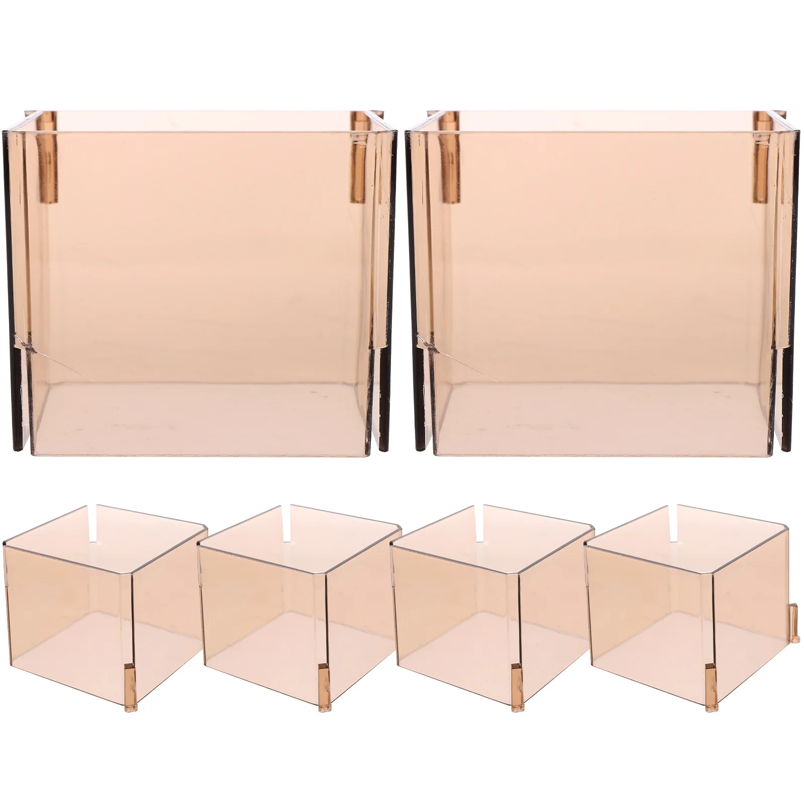 

6pcs Drawer Partition Boxes Plastic Diy Divider Organizers Socks Underwear Ties Storage Box Sundries Sorting Home Office