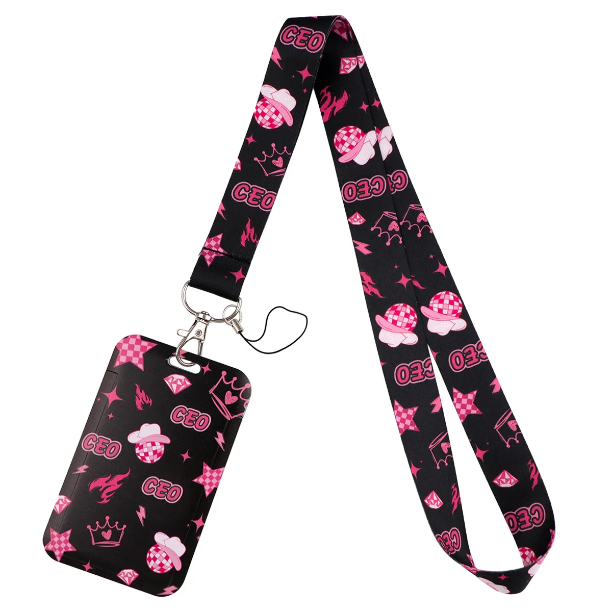 

Retro Style Credential Holder Flowers Lanyards for Key Neck Strap For Card Badge Gym Keychain Keyring Accessories Funny Gifts