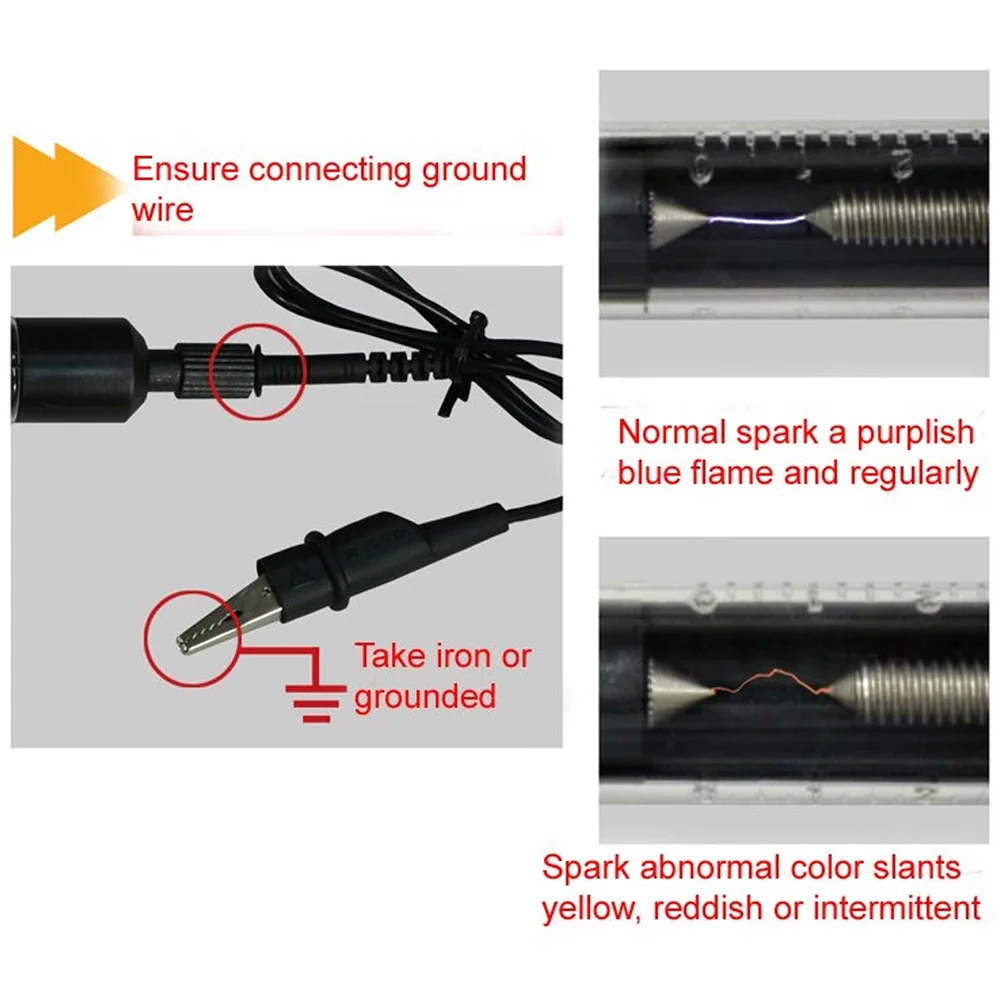 Auto Spark Plug Tester Automotive Diagnose Ignition Systems Adjustable Tester Jump Fire Gauge Car Diagnostic Tools