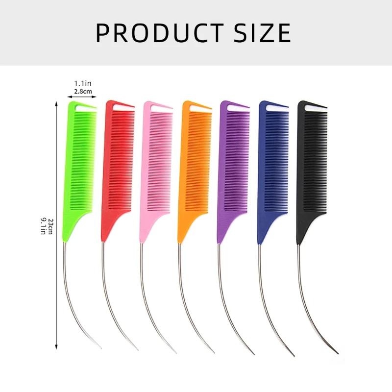 Peines cola alfiler para peinado con diseños curvos ergonómicos peine fibra carbono 918D