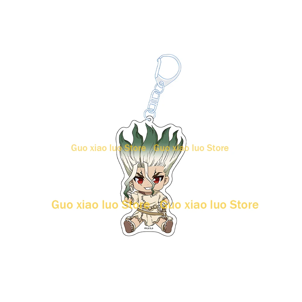 Dr.STONE character Senku Ishigami Taiju Oki Kohaku Chrome Ginro Minami Hokutozai cute Anime Toy figures Acrylic keychain pendant