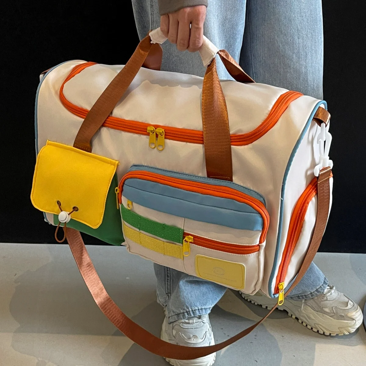 Duffel Bag Cosmetics Bag, Professional Fitness Bag, Yoga Swimming Training Backpack, Satchel Shoulder Crossbody Tote Bag,