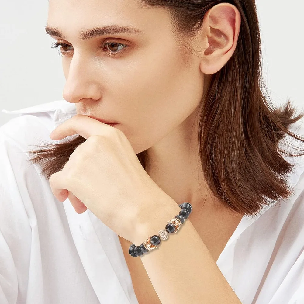 10 قطعة زركون تمهيد الملك تاج الخرز 11x7 مللي متر الذهبي اللون سوار فاصل خرز تميمة ثقب كبير فضفاض الخرز صنع عدة #5