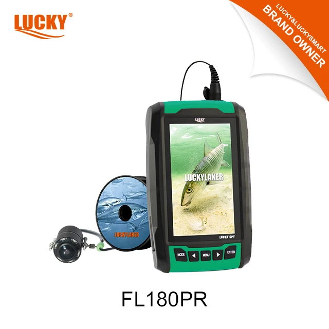 Lucky-câmera subaquática fl180pr com cartão sd 16g para a pesca marítima