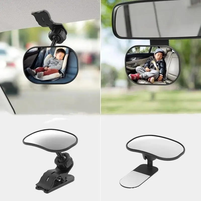 【MO】Car Rearview Mirror Wide View Safety Mirror For Windshield Infant Car Seats Clear Reflection 360-Degree Rotatable Adjustable