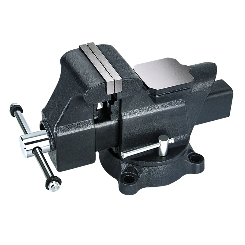 

Heavy Duty adjustable vises Cast Iron Bench Vise With Rotate Round Mounting Base