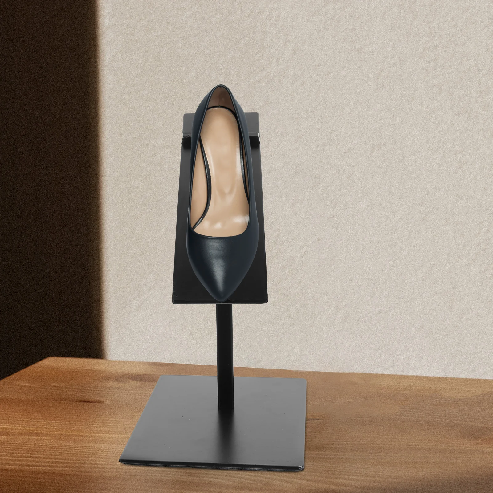 

Shoe Display Stand Adjustable Height Metal Alloy Rack for Shop Store Home Black Color Shoe Holder Sandal Display