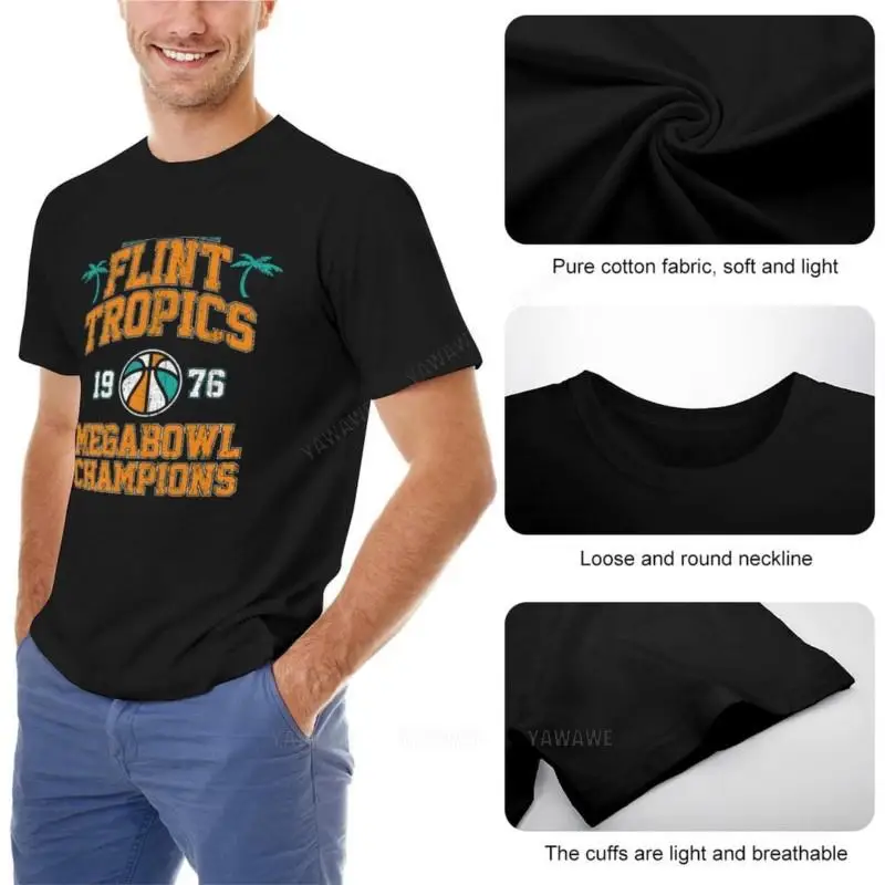 man black tshirts summer t-shirt Flint Tropics Megabowl Champions T-Shirt plus size tops summer top kawaii clothes mens t shirt