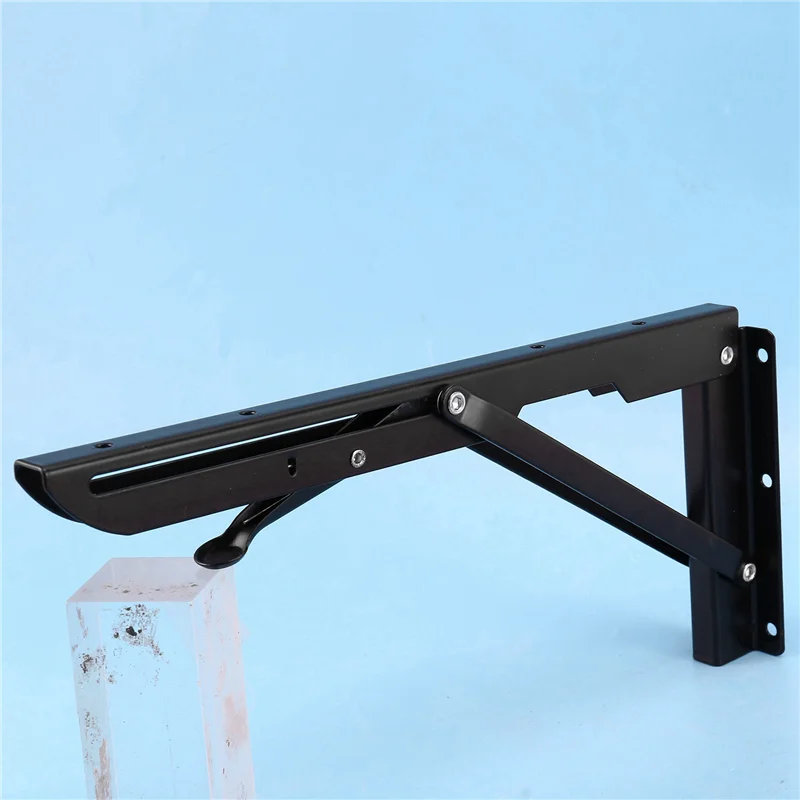 

ABMR-4Pcs 12-дюймовые складные кронштейны для полок Сверхмощный металлический опорный кронштейн для полок Настенный плавающий кронштейн для полок