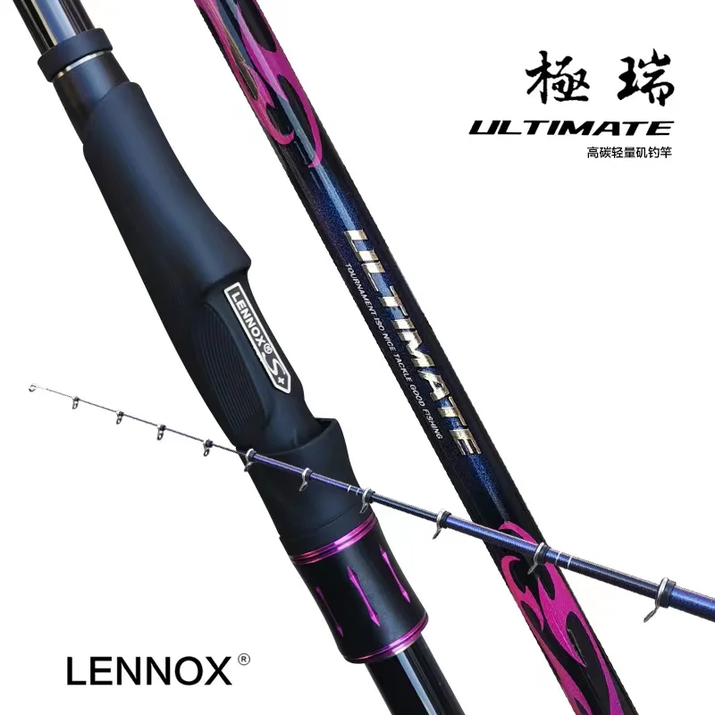 

LENNOX High Carbon Rock Fishing Rod 5m UltraLight Long Section Distance Throwing Rod Telescopic Portable Fishing Spinning pole