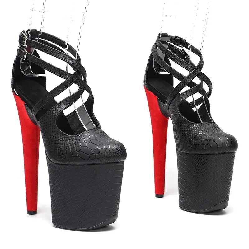 

Wome Fashion 20CM/8inches PU Upper Platform Sexy High Heels Sandals Pole Dance Shoes 215