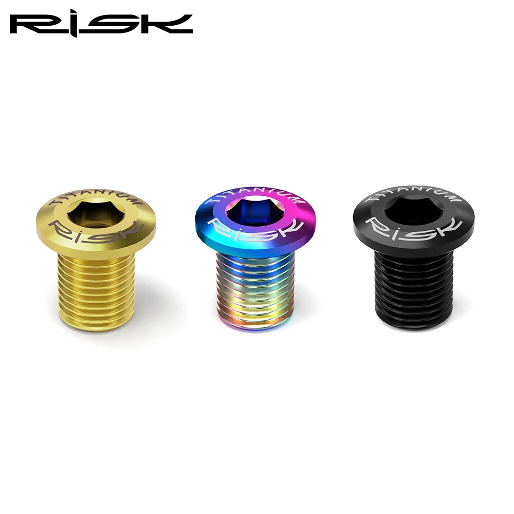 RISK M8x10 4pcs/Box Road Bike BicycleChainring Chain Wheel Gear Fixing Bolts Screws Nuts For Most Cranksets 105/UT6800/R8000/DA