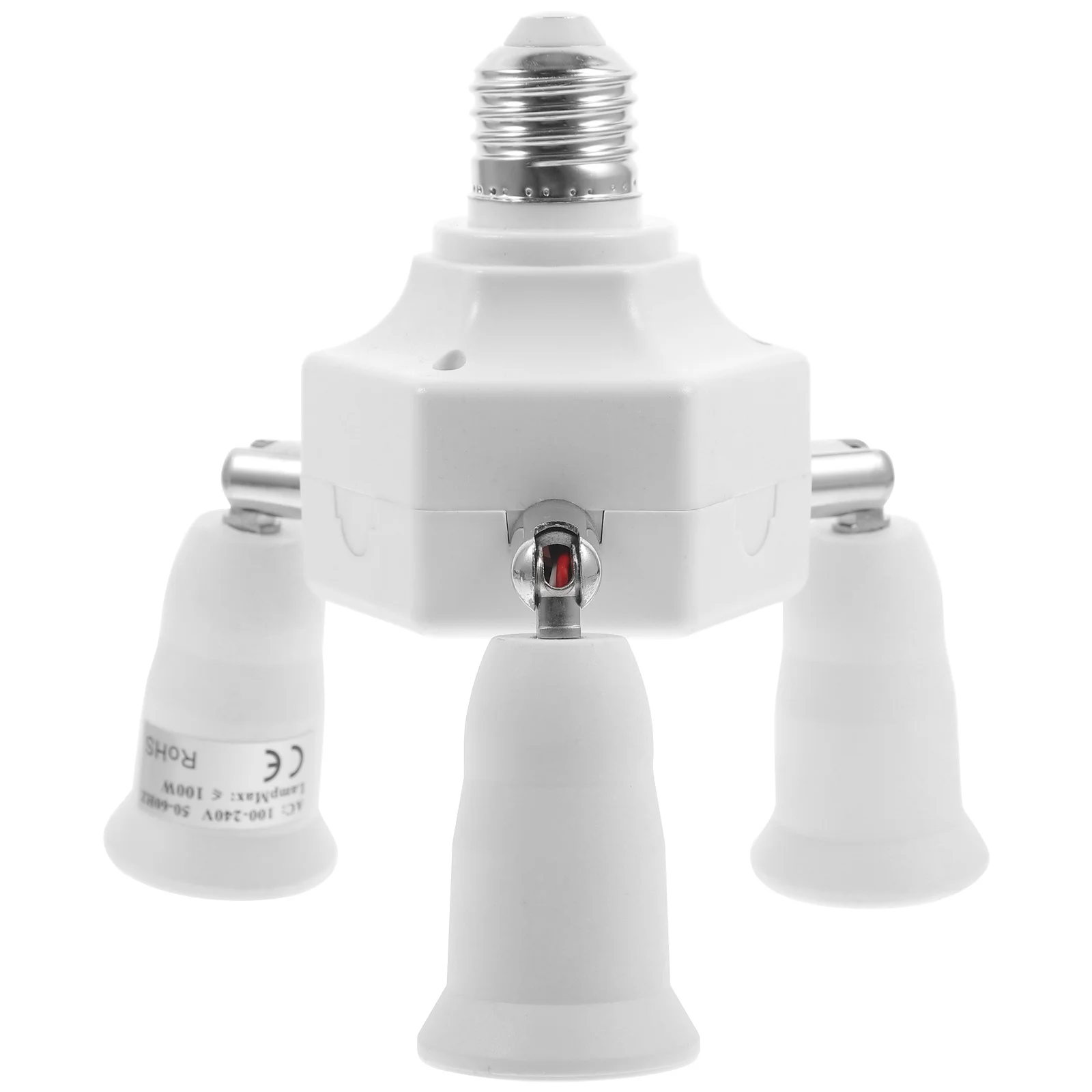 

Durable E27 E40 Light Socket Splitter 3-in-1 Adapter Easy Installation No Tools Required for Bedroom Library Restaurant