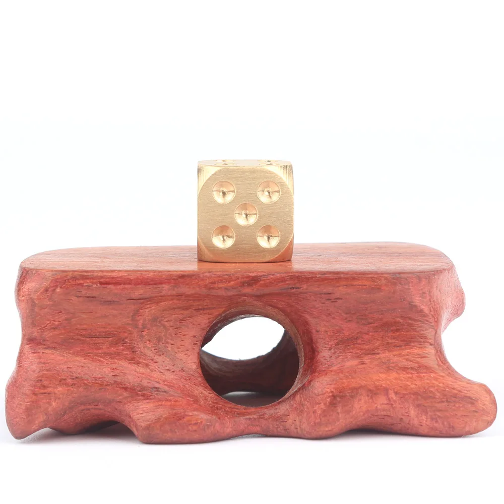 Brass dice creative mahjong sieve toys pure copper, metal solid color, hand polished bar supplies